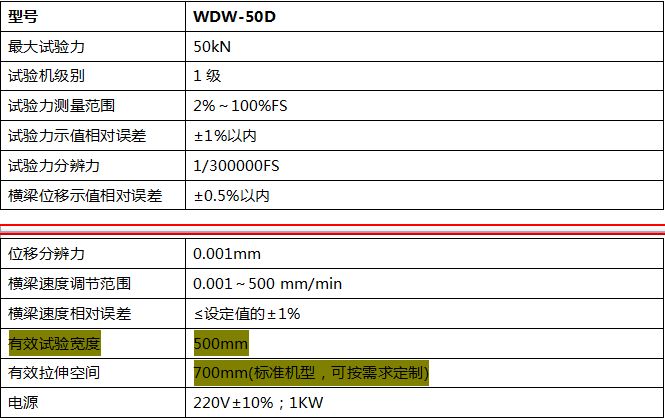 50KN微機(jī)控制電子萬(wàn)能試驗(yàn)機(jī)